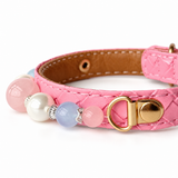 Pink Pearl Sky Beaded Pet Collar
