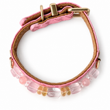 Pink Sunlight Natural Stone Beaded Pet Collar
