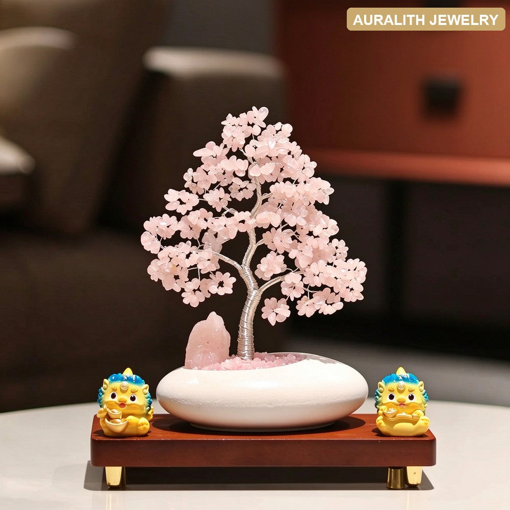 JadeRose QuartzMoney TreeLiving RoomLuxuryPixiuDecorEntrywayBedroomDecorationBirthday Gift