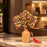 AmethystMoney TreeCreativeWoodenDecorLiving RoomEntrywayWealth AttractingHome BlessingDecorationGrand OpeningGift