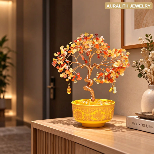 CitrineMoney TreeAgateDecorBusinessWealth AttractingTreasure BowlDecorationLight LuxuryPremiumHousewarmingGrand OpeningGift