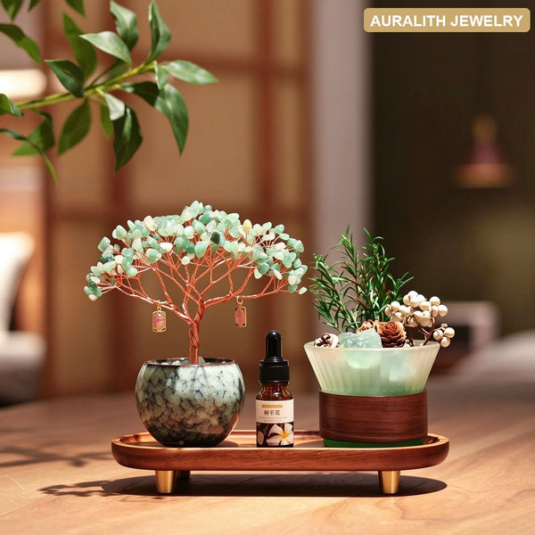 AventurineCrystalMoney TreeFragranceEssential Oil DiffuserLiving RoomBedroomDecorLight LuxuryPremiumDecoration
