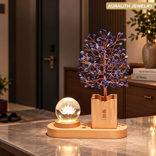 GoldCrystalMoney TreeCustom EngravingCreativeDecorationLiving RoomEntrywayCrystalDecorGrand OpeningGift