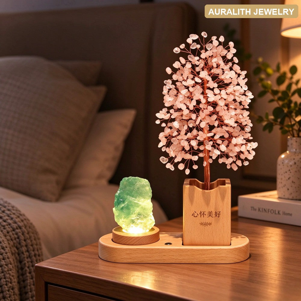 NaturalRose QuartzMoney TreeLoveDecorBedroomLiving RoomDecorationLight LuxuryBirthday Gift