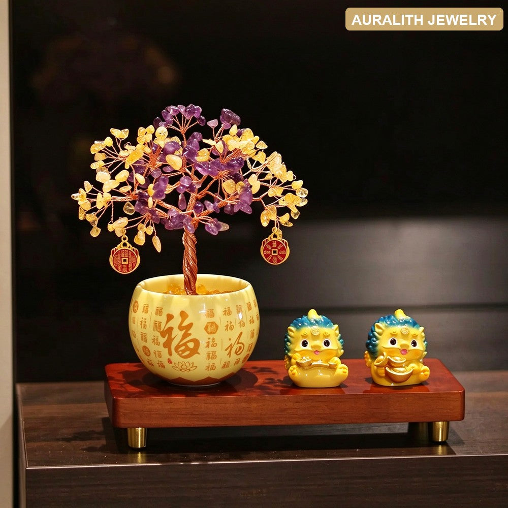 CitrineMoney TreePixiuTreasure BowlDecorOfficeDecorationWealth AttractingHousewarmingGrand OpeningGift