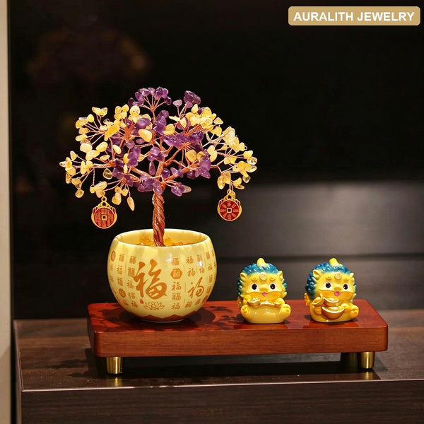 CitrineMoney TreePixiuTreasure BowlDecorOfficeDecorationWealth AttractingHousewarmingGrand OpeningGift