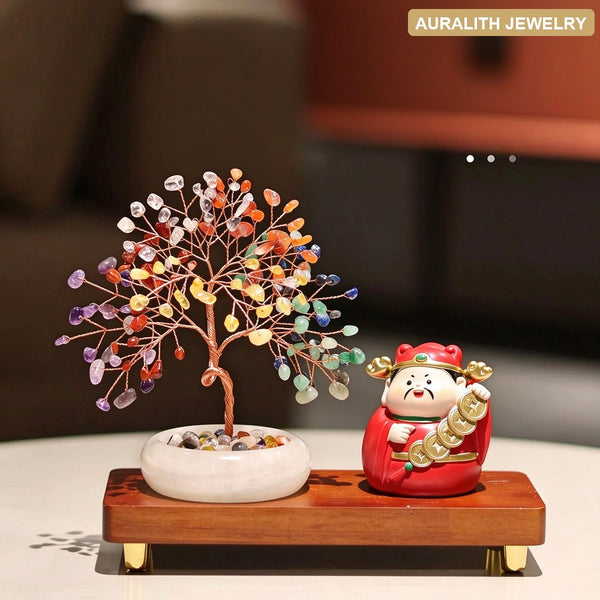 NaturalJadeCrystalMoney TreeLiving RoomHome BlessingDesktopDecorationDecorCreativeGift