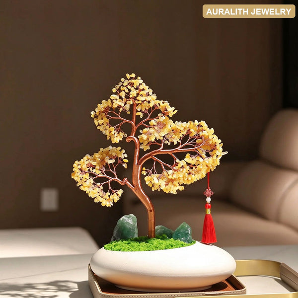 NaturalCitrineMoney TreeLiving RoomDecorOfficeWealth AttractingDecorationHousewarmingGrand OpeningGift