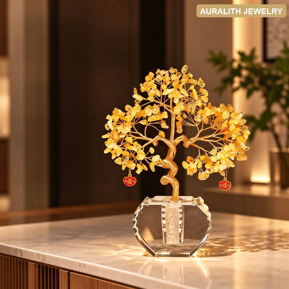 NaturalCitrineMoney TreeWealth AttractingDecorLiving RoomCabinetPremiumDecorationGrand OpeningHousewarmingGift