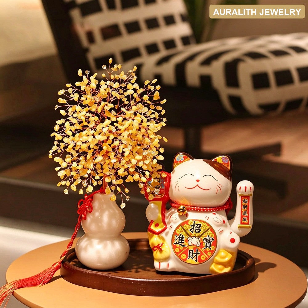 CitrineMoney TreeLucky CatDecorLiving RoomOfficeDecorationGrand OpeningPremiumGift