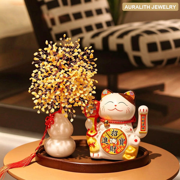CitrineMoney TreeLucky CatDecorLiving RoomOfficeDecorationGrand OpeningPremiumGift
