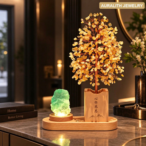 NaturalCitrineMoney TreeEntrywayRawNight LightDecorOfficeDecorationBirthday Gift