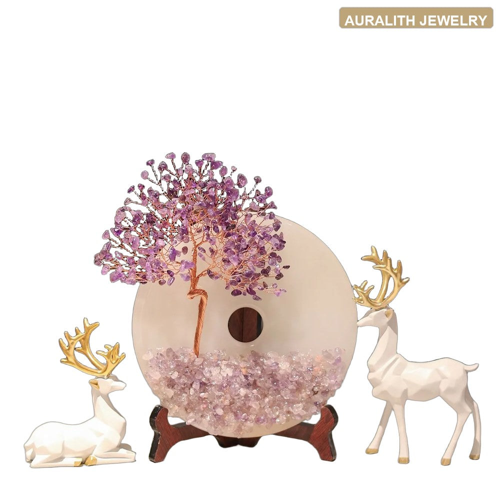 Amethyst Money Tree Wealth Deer