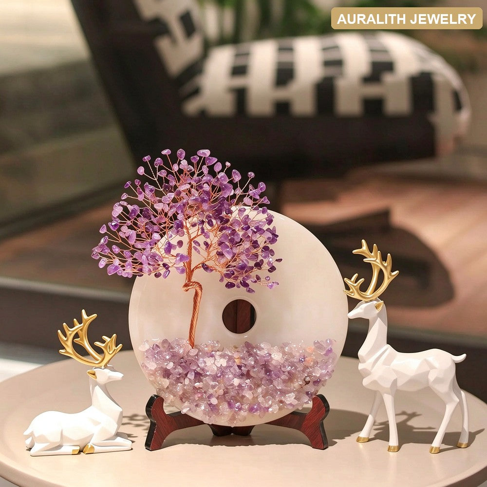 AmethystMoney TreeWealth AttractingDecorJadePeaceLiving RoomHome BlessingHome DecorHousewarmingGrand OpeningGift