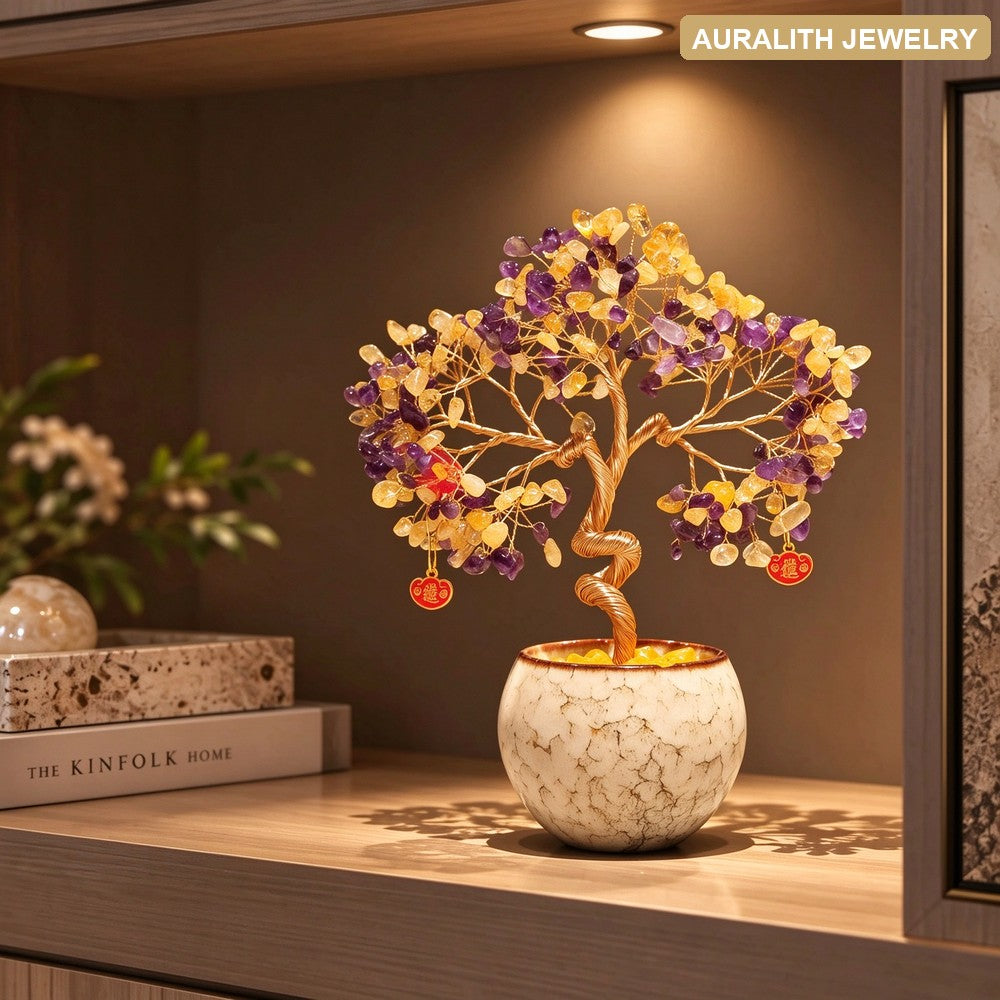 NaturalAmethystMoney TreeEntrywayWealth AttractingDecorOfficeDecorationBirthday Gift