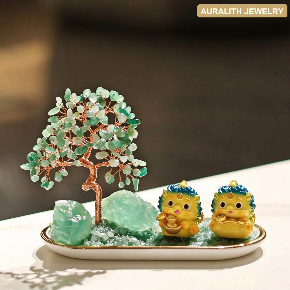 NaturalAventurineCrystalMoney TreeLiving RoomEntrywayDecorationPixiuDecorHome BlessingHousewarmingGift