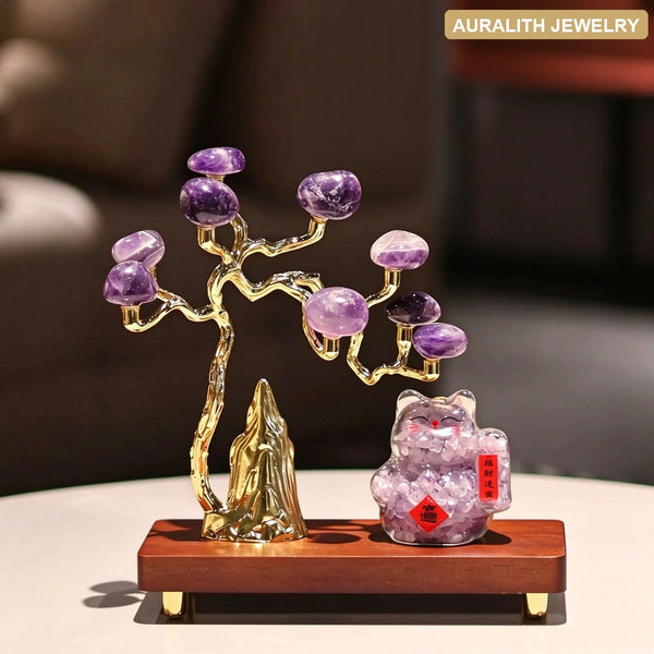 NaturalCitrineMoney TreeLucky CatHome DecorDecorOfficeWealth Attracting