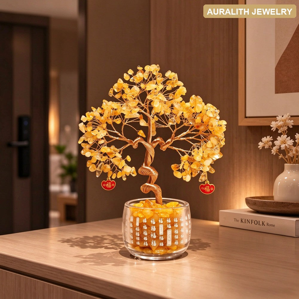 NaturalCitrineMoney TreeLuxuryLiving RoomEntrywayHome DecorWealth AttractingHome BlessingDecorGift