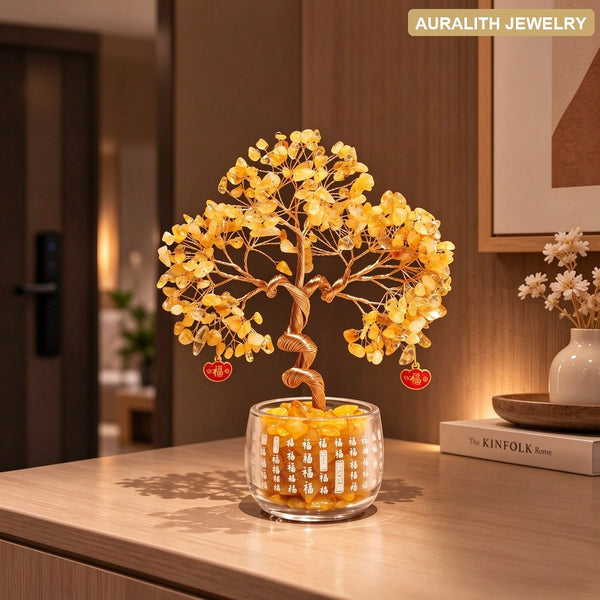 NaturalCitrineMoney TreeLuxuryLiving RoomEntrywayHome DecorWealth AttractingHome BlessingDecorGift