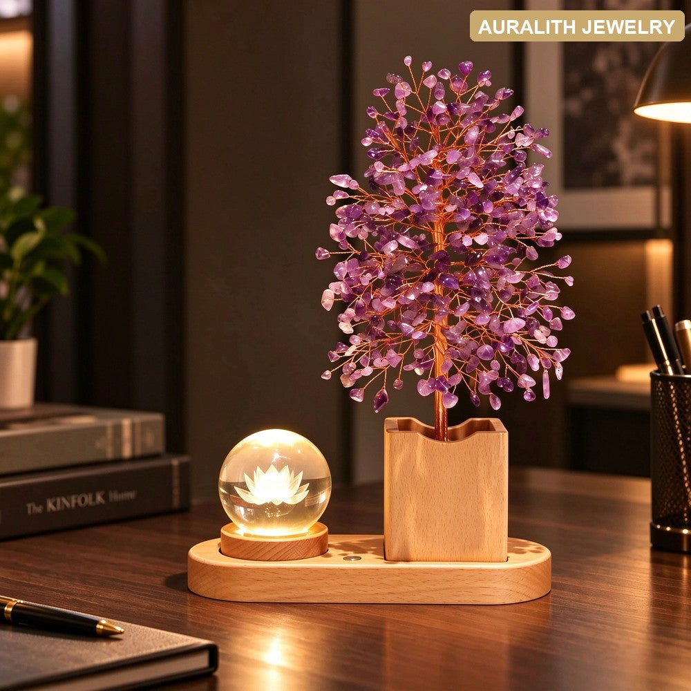 AmethystMoney TreeCreativeLiving RoomEntrywayDecorationAmbient LightDecorBirthday Giftfor Her