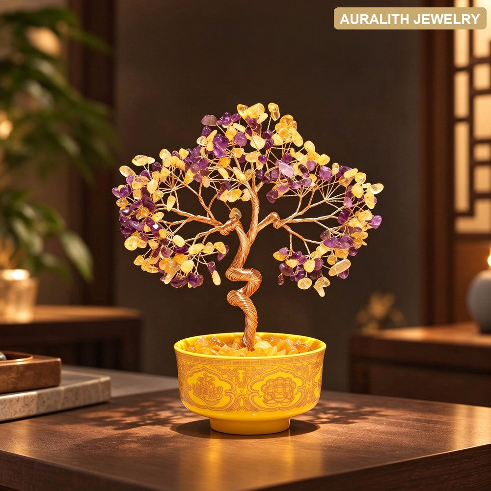 AmethystMoney TreeLiving RoomTV StandTreasure BowlDecorPremiumUniqueHousewarmingGift