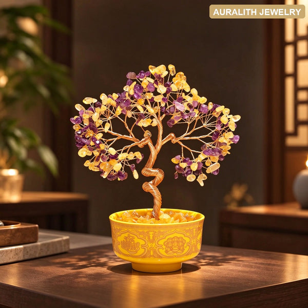 AmethystMoney TreeLiving RoomTV StandTreasure BowlDecorPremiumUniqueHousewarmingGift