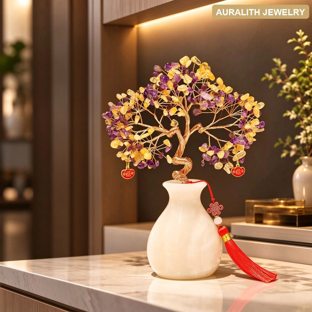 NaturalAmethystMoney TreeDecorOfficeDesktopDecorationGrand OpeningHousewarmingGift