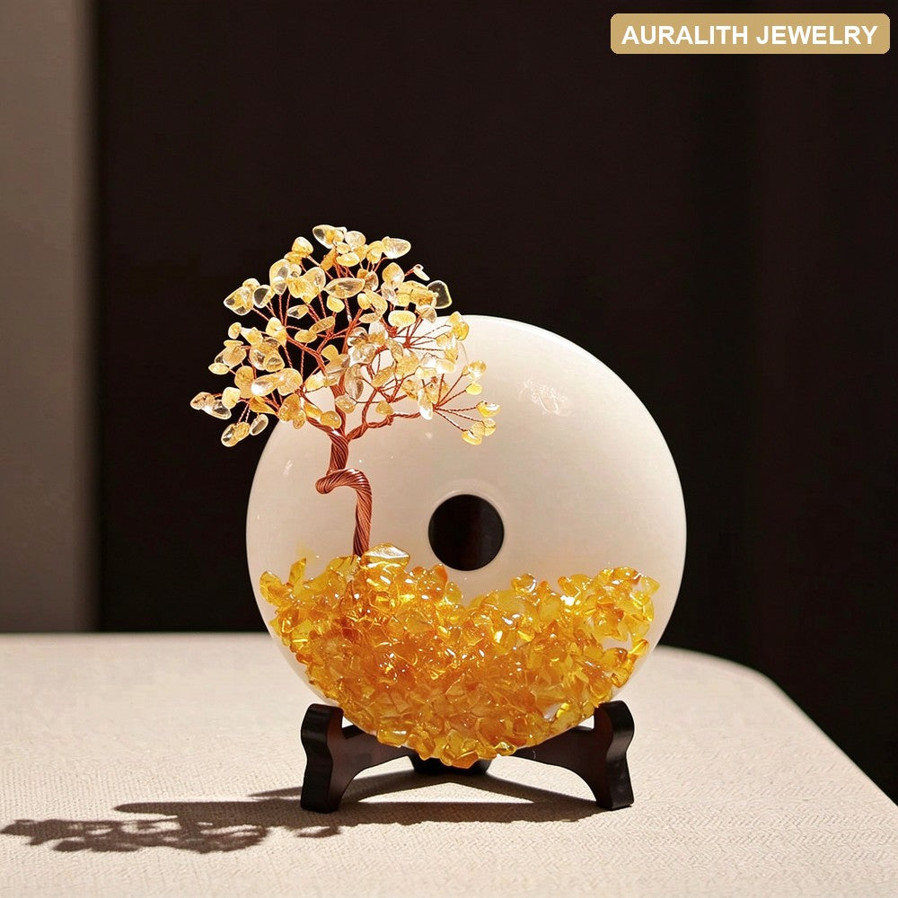 JadeCitrinePeaceDecorOfficeWealth AttractingDecorationLight LuxuryPremiumGrand OpeningHousewarmingGift