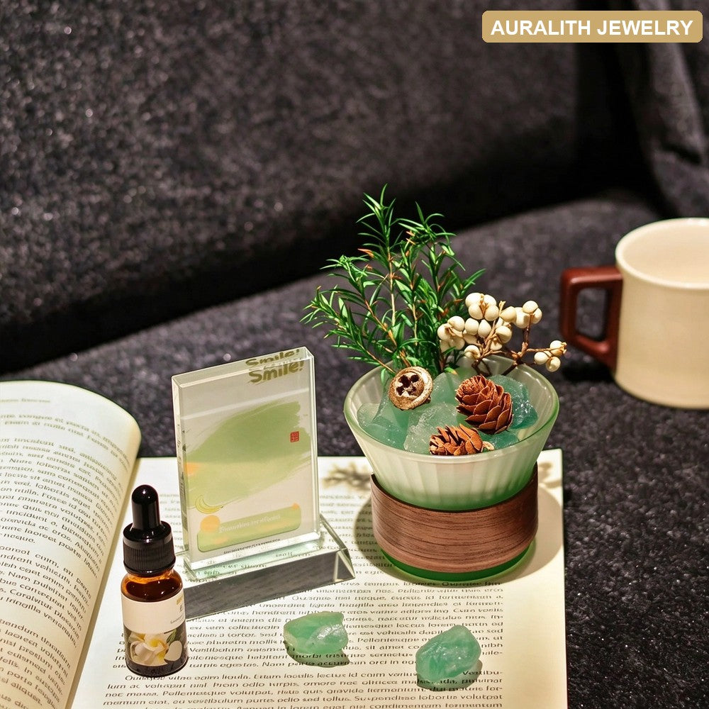 Green QuartzFragranceEssential Oil DiffuserDecorLiving RoomLight LuxuryPremiumBedroomCreativeDecoration