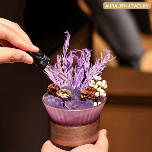 NaturalAmethystEssential Oil DiffuserHome DecorFragranceLong-lastingDecorUniqueBirthday Gift