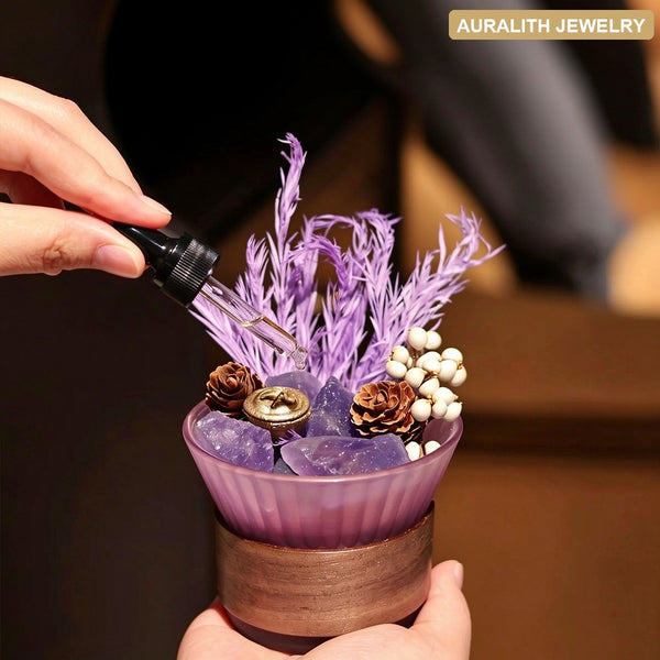 NaturalAmethystEssential Oil DiffuserHome DecorFragranceLong-lastingDecorUniqueBirthday Gift