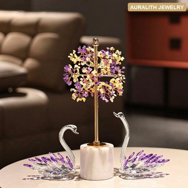 NaturalJadeCitrineMoney TreeDecorLiving RoomTV StandHome DecorHousewarmingGrand OpeningGift