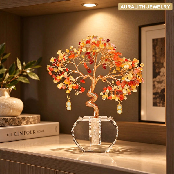 NaturalCitrineMoney TreeAgateWealth AttractingDecorEntrywayOfficeDesktopDecorationBirthday Gift