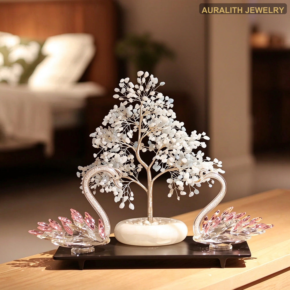 Aquamarine Swan Money Tree Large