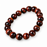Red Tiger's Eye Beaded Bracelet