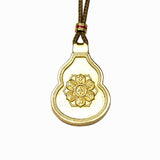 Sand Gold Opening Hulu Locket — Reversible Buddha Secret Pendant Necklace