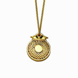 Sand Gold Money Bag Pendant — Ancient Fortune Coin Wealth Necklace