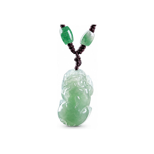 Authentic Grade A Icy Jadeite Pixiu Pendant — Feng Shui Wealth Amulet Necklace