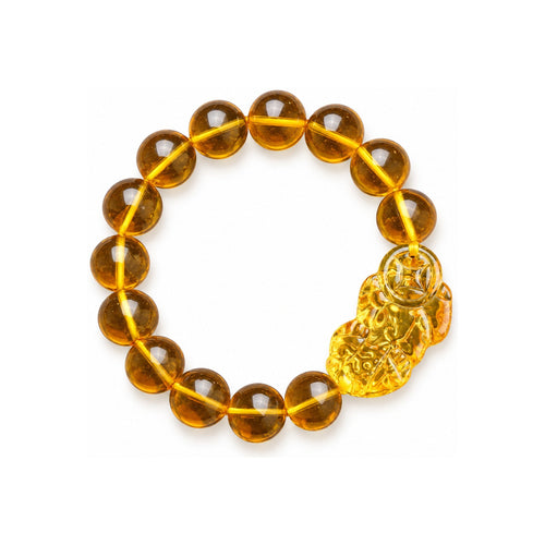 Golden Fortune Pixiu Citrine Bracelet
