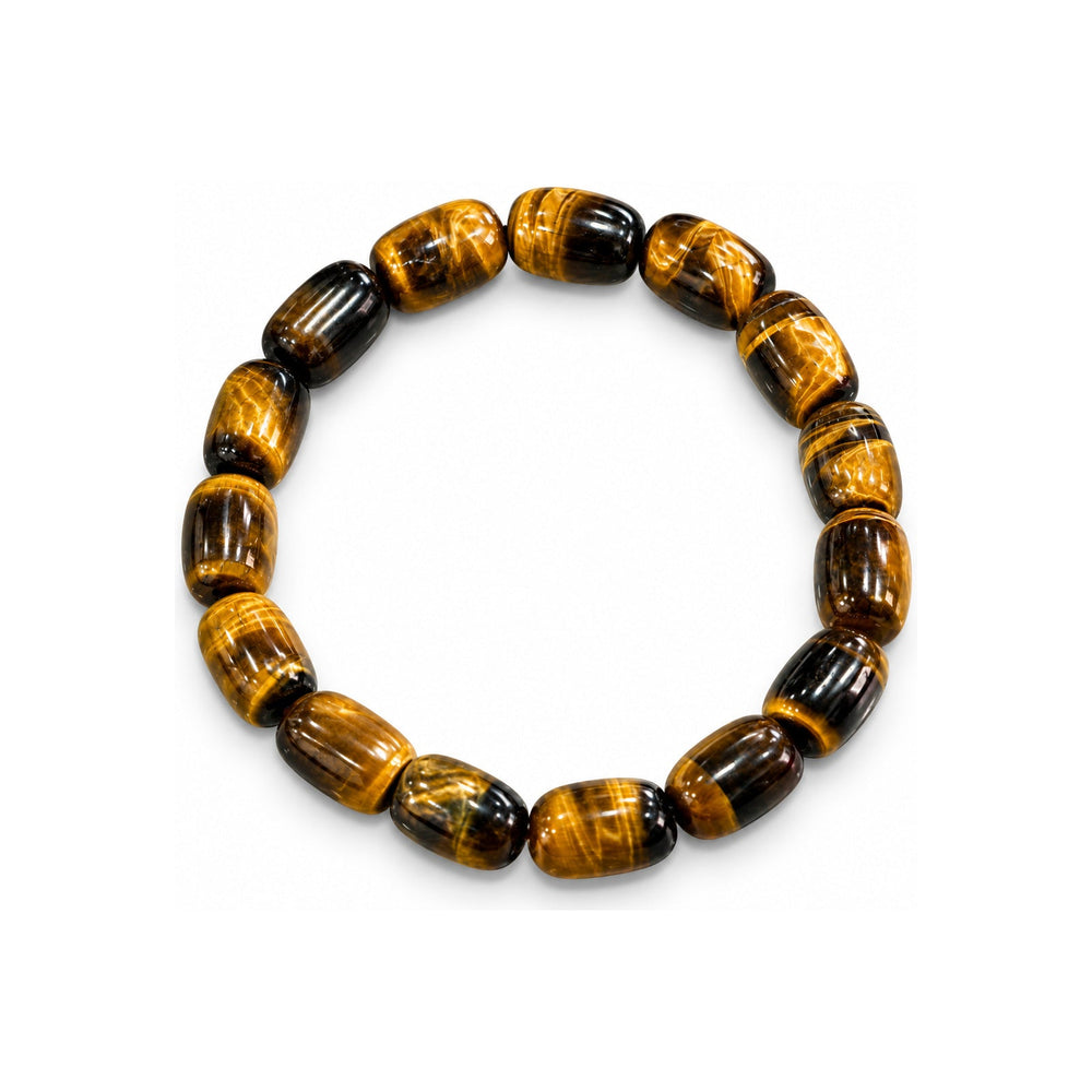 Midnight Glow Tiger's Eye Barrel Bead Bracelet
