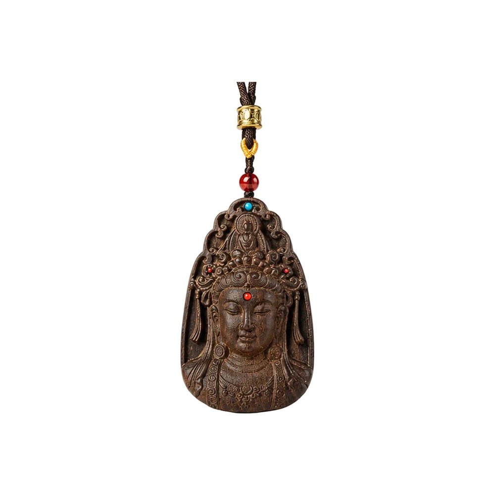Agarwood Guanyin Pendant Necklace – Pudu Zhongsheng