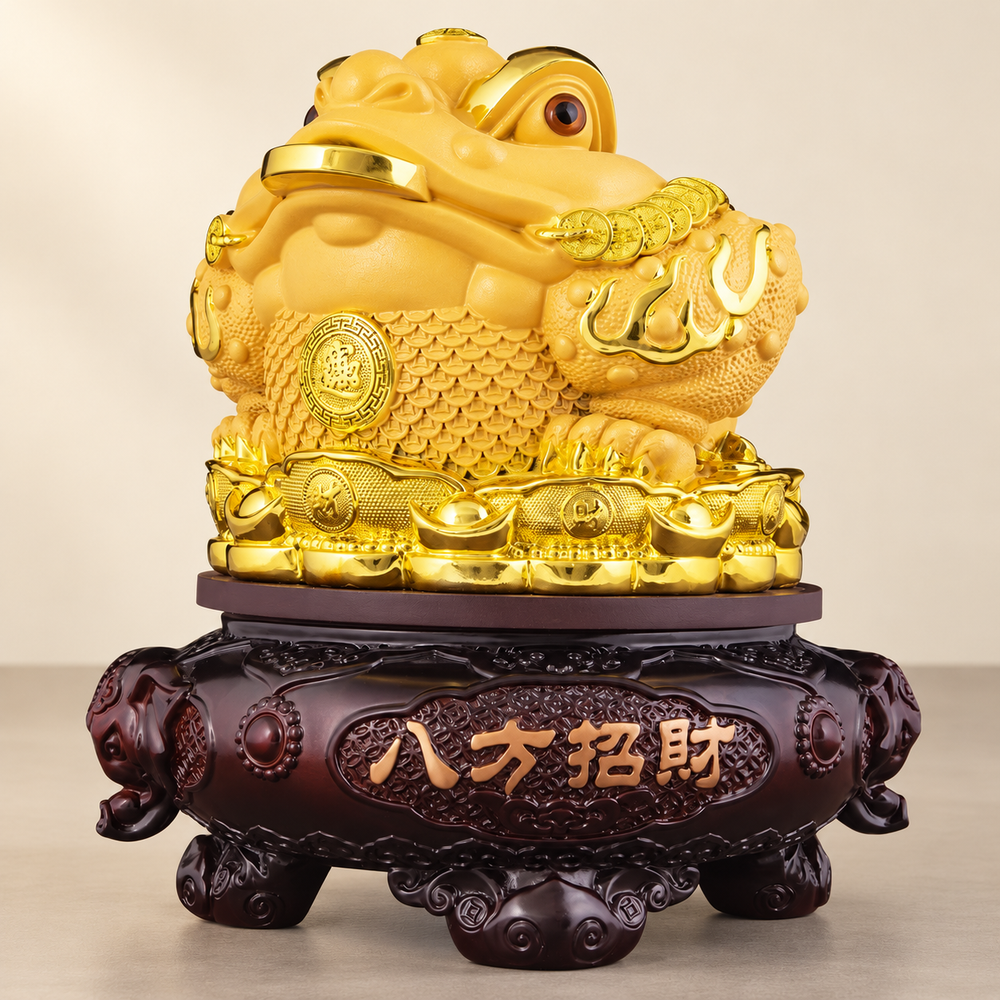 Golden Three-Legged Money Frog Fortune Ornament