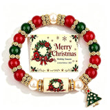Christmas Wish Beaded Bracelet — With Holiday Message Card
