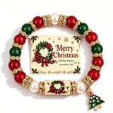 Christmas Wish Beaded Bracelet — With Holiday Message Card