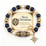 Christmas Wish Beaded Bracelet — With Holiday Message Card