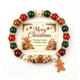 Christmas Wish Beaded Bracelet — With Holiday Message Card