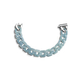 Hellblaues Gliederketten-Armband & -Halskette — Geometrisches Layering-Set