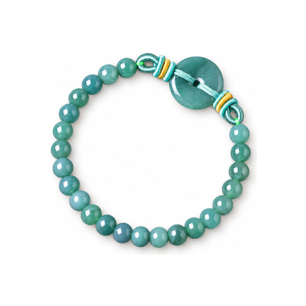 Blue Green Ring Natural Stone Bead Bracelet