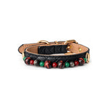 Woodland Ember Natural Stone Beaded Pet Collar