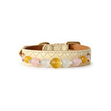 Halsband für Haustiere aus Golden Blush Natursteinperlen